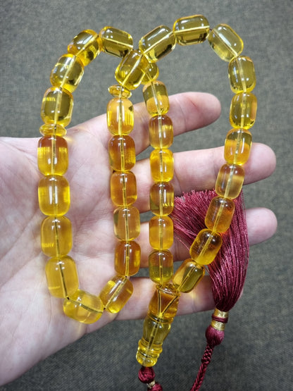 Natural Baltic amber handmade rosary – 33 beads (ART 16-2023)