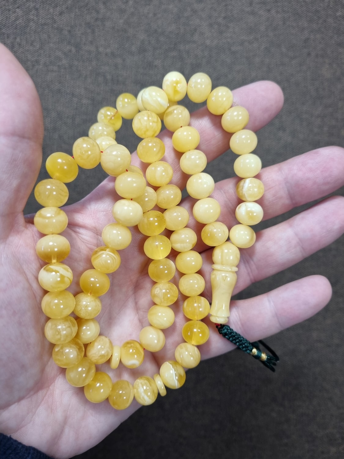 Natural Baltic amber handmade rosary – 37 beads (ART 31-2023)