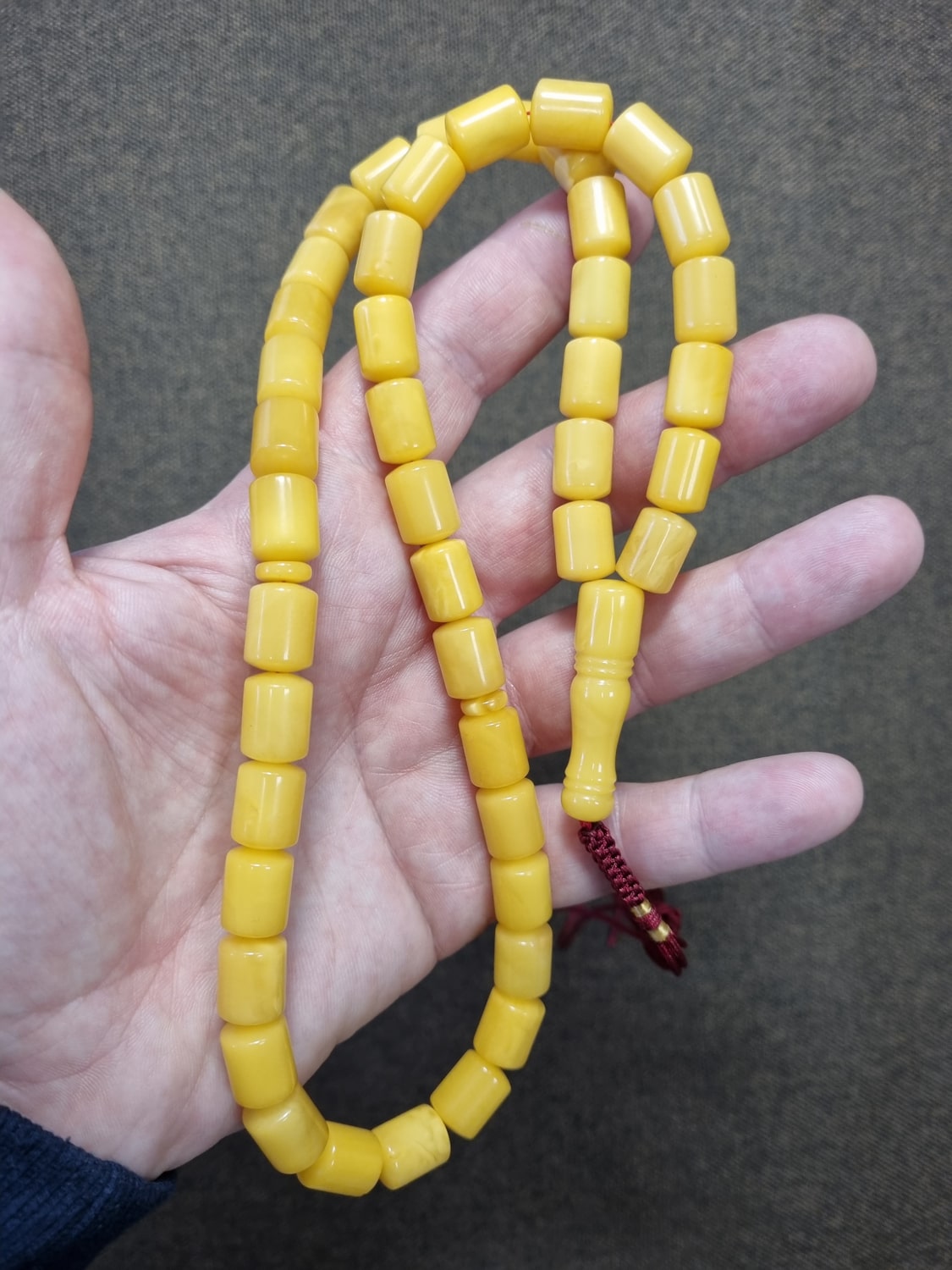 Natural Baltic amber handmade rosary – 45 beads (ART 28-2023)