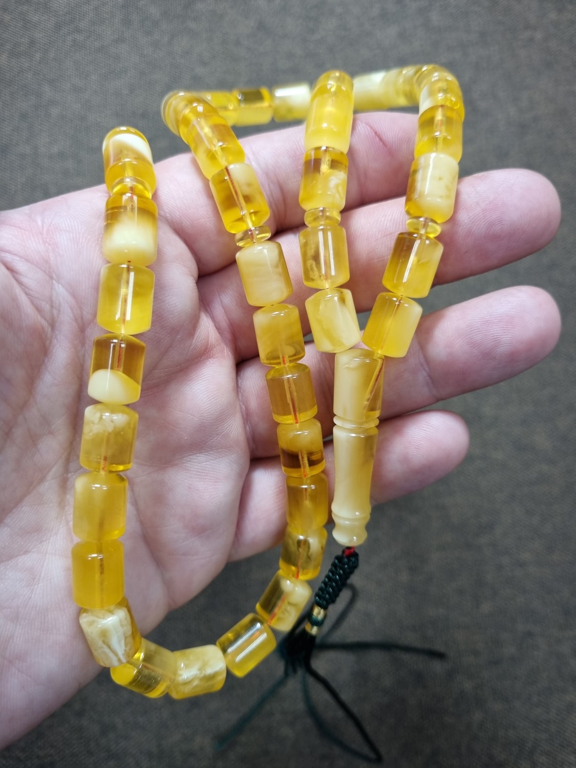 Natural Baltic amber handmade rosary – 55 beads (ART 10-2023)