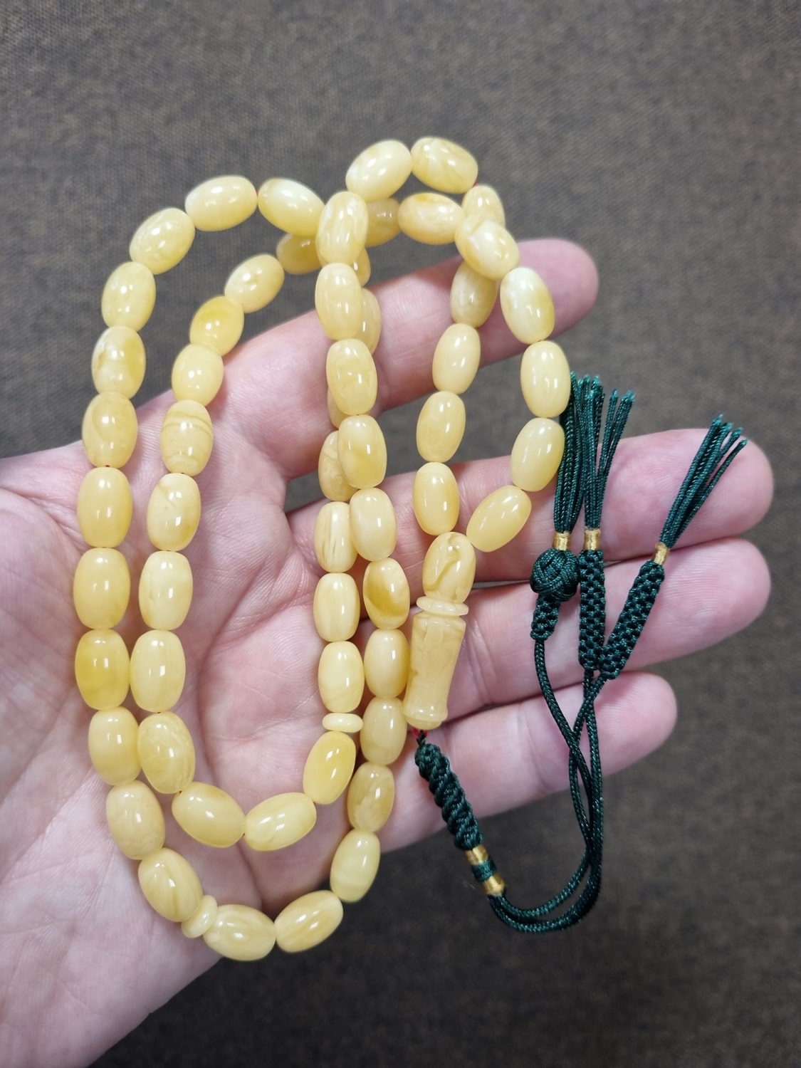 Natural Baltic amber handmade rosary – 57 beads (ART 35-2023)