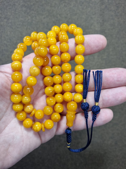 Natural Baltic amber handmade rosary – 66 beads (ART 38-2023)