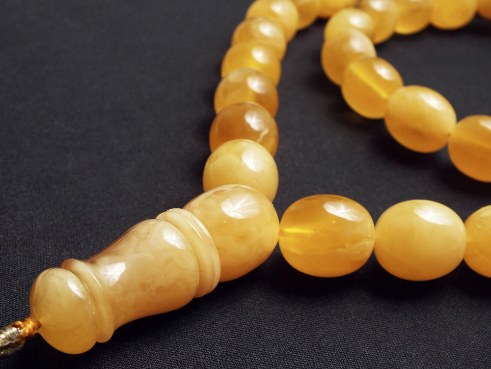 Natural Baltic amber handmade rosary – 45 beads – ART (HT-15-11)